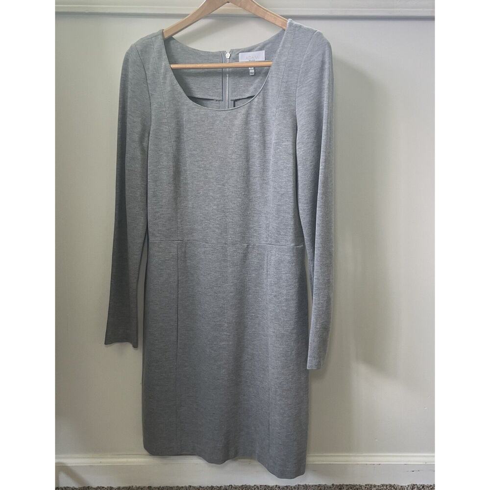 ADAM By Adam Lippes Classic Gray Long Sleeve Sheath‎ Dress With Pockets Size 12